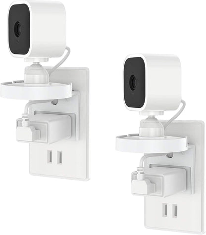 2PACK Blink Mini Outlet Wall Mounts - AC Outlet Wall Plug Mount Stand Holder Bracket for Blink Mini Indoor Camera without Messy Wires or Screws(Blink Mini Is Not Include)