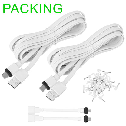 2Pack 25FT Power Cable for Blink Mini2,Blink Mini,Blink Outdoor 4 (4Th Gen)/Blink (3Rd Gen) Xt3/Xt2/Xt,Extension Cable Continuously Charging Your Blink Cam(Plug and Camera Are Not Included)
