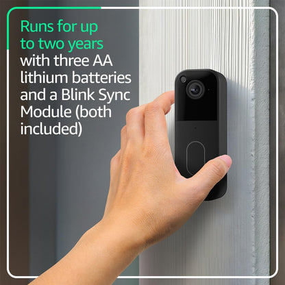 All-New  Video Doorbell + Mini 2 – Motion & Chime Alerts, HD Viewing, and Two Way Audio. Sync Module Core Included – 1 Camera System + Two Mini 2 (Black/Black)