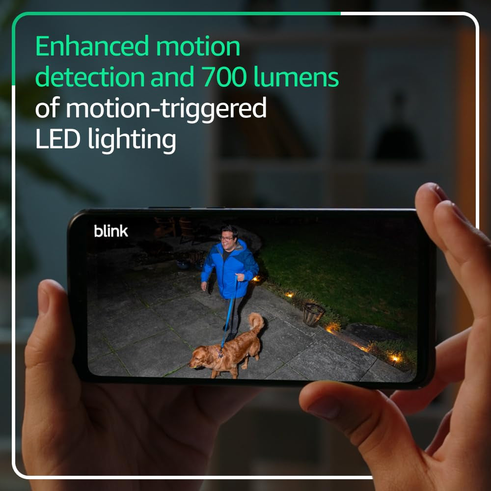 Outdoor 4 Floodlight Camera — Wireless Smart Security Camera, 700 Lumens, Two-Year Battery Life, Enhanced Motion Detection, Sync Module Core Included — 1 Camera System