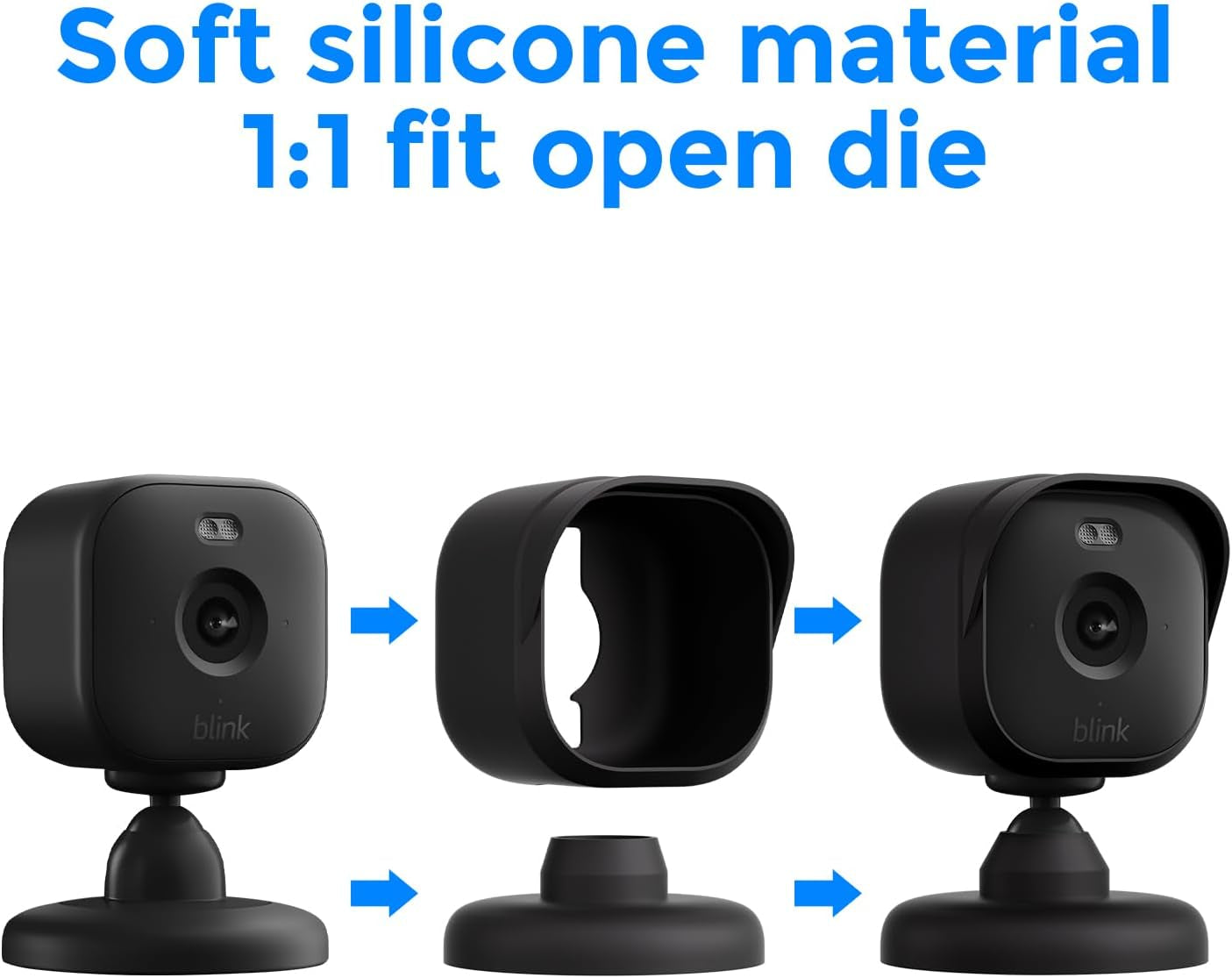 Blink Mini Camera Cover – Silicone Skin Case for Blink Mini & Mini 2, Mini 2K+ (Indoor/Outdoor) – Anti-Scratch, Weatherproof, 360° Protection – Easy Snap-On Design, HD Clarity (Camera Not Included)