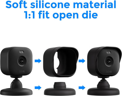 Blink Mini Camera Cover – Silicone Skin Case for Blink Mini & Mini 2, Mini 2K+ (Indoor/Outdoor) – Anti-Scratch, Weatherproof, 360° Protection – Easy Snap-On Design, HD Clarity (Camera Not Included)