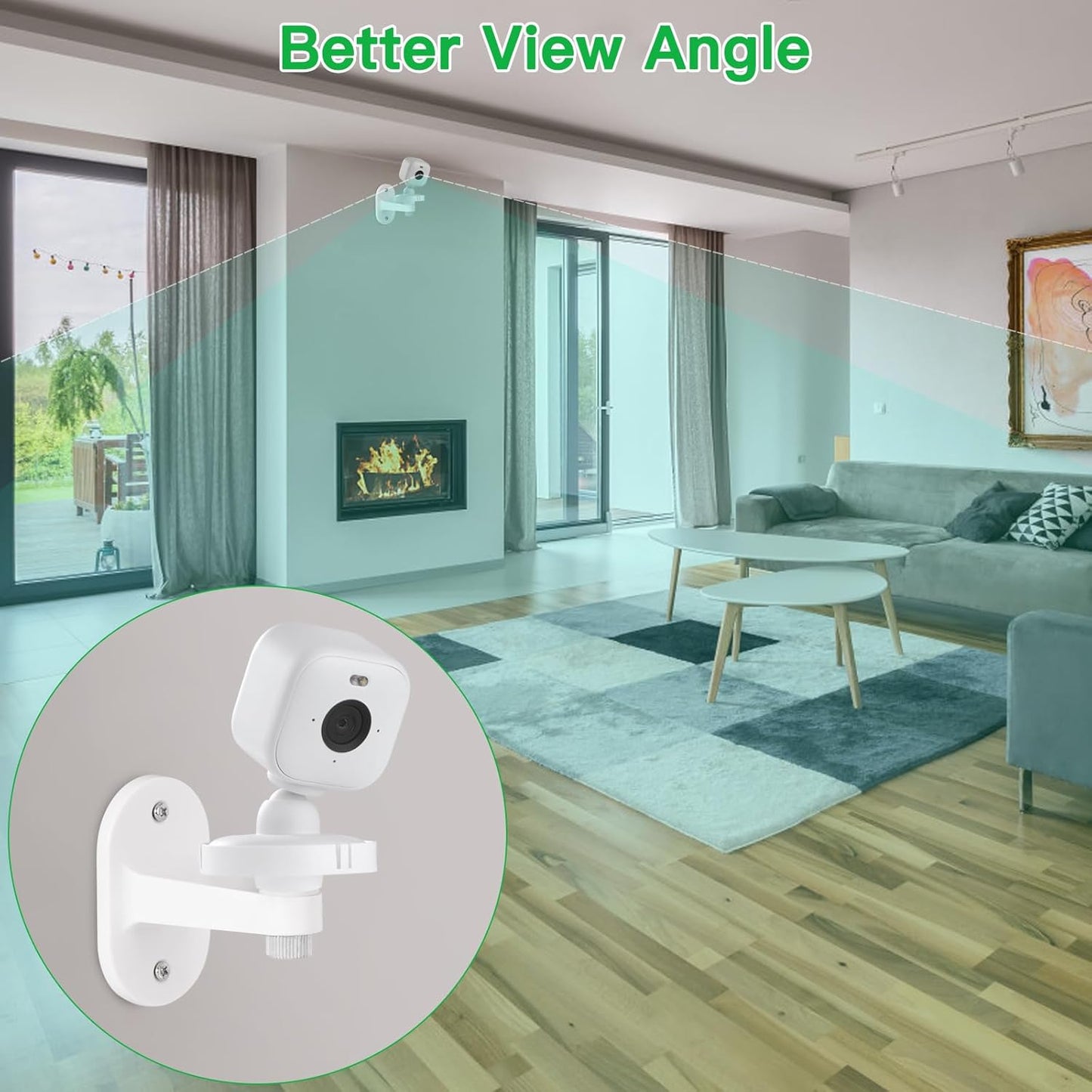 2Pack Adhesive Wall Mount Compatible with Blink Mini and Blink Mini 2, Two Easy Installation, No Drill Mounting Bracket by , White