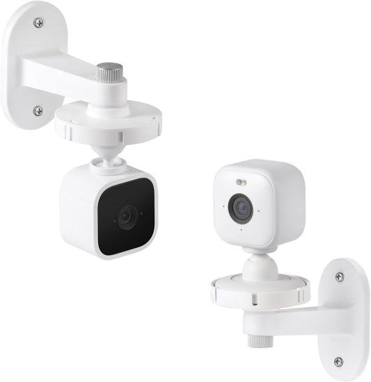 2Pack Adhesive Wall Mount Compatible with Blink Mini and Blink Mini 2, Two Easy Installation, No Drill Mounting Bracket by , White