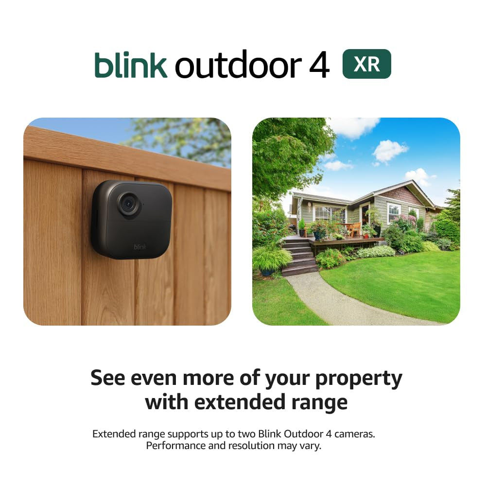 Outdoor 4 XR – Two-Year Battery Wireless Camera with 4X Security Coverage, 1000 Ft Open-Air Range or 400 Ft with Typical Use — 2 Camera System